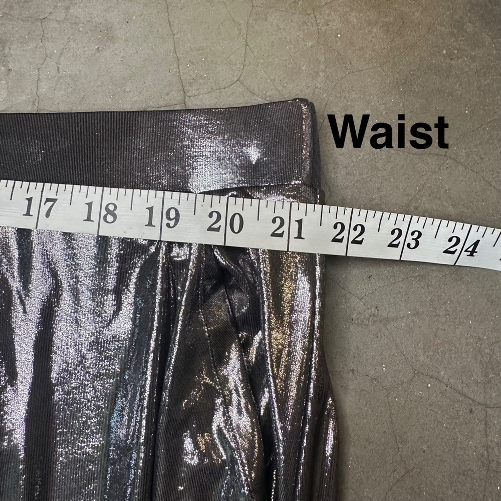 Torrid Metal Grey Liquid Shine Midi Skirt Sz 22 (Torrid 3) - Picture 6 of 11